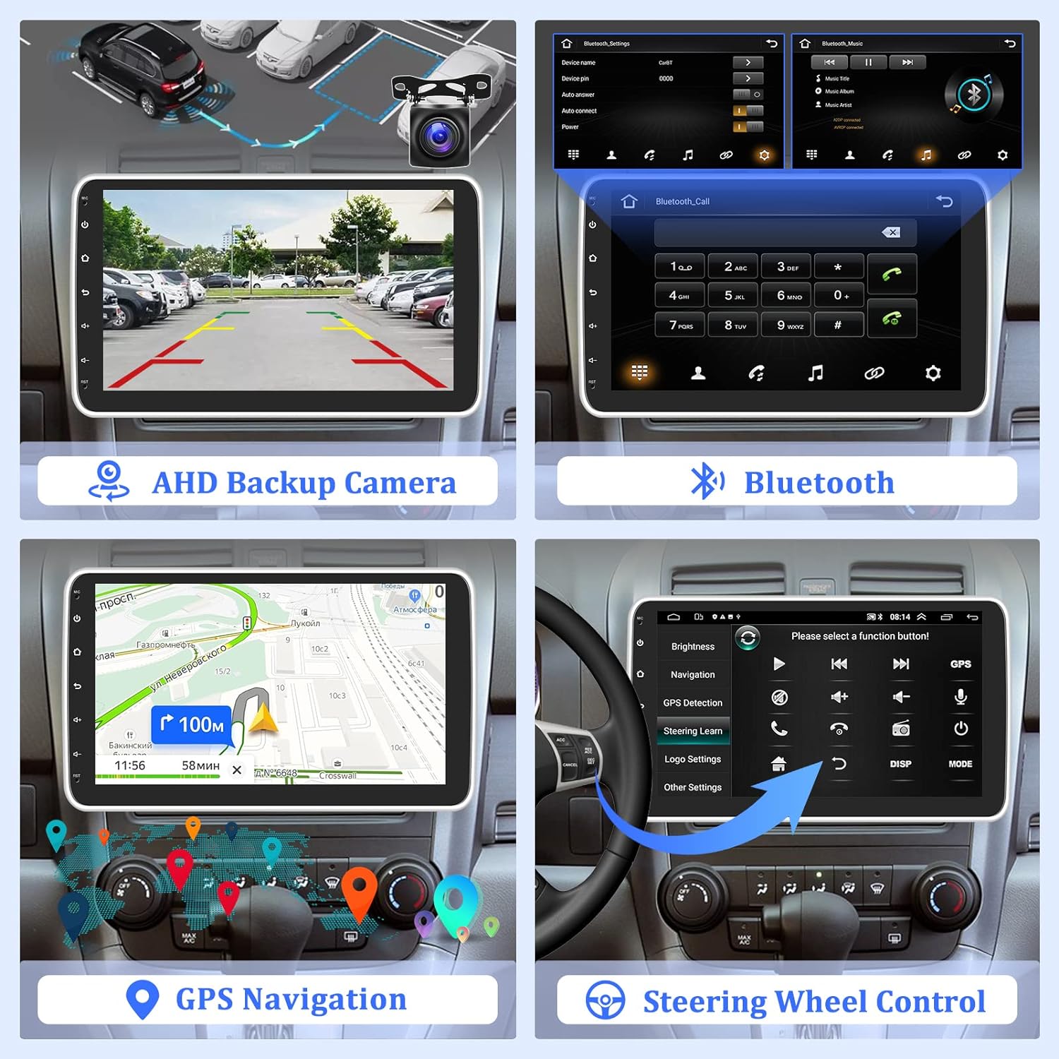 Oferta Mês de Maio | Central Multimídia Universal | Tela Rotativa e Flutuante Carplay Android Wifi (PARA QUALQUER CARRO)
