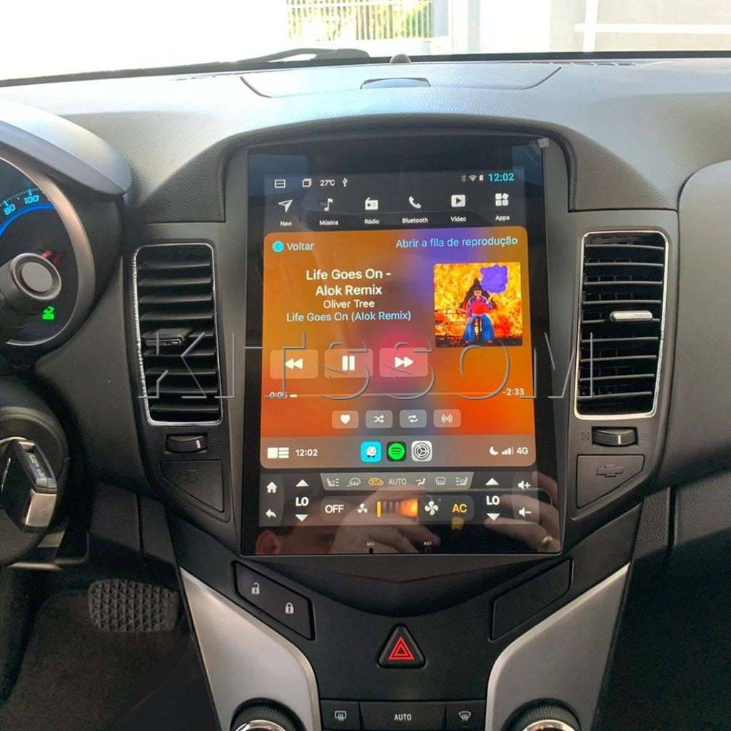 Central Multimídia Tesla 10.4 Polegadas Cruze 2012/2016 Super Premium