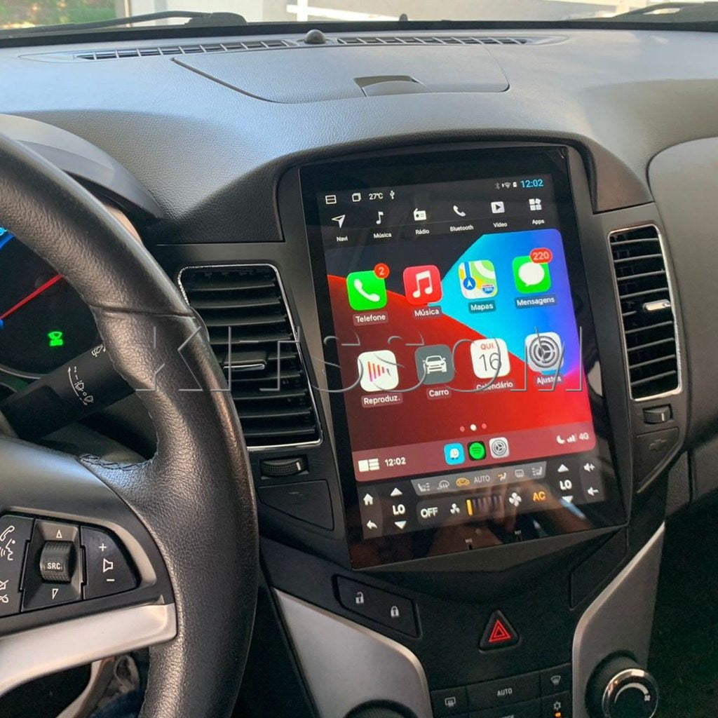 Central Multimídia Tesla 10.4 Polegadas Cruze 2012/2016 Super Premium