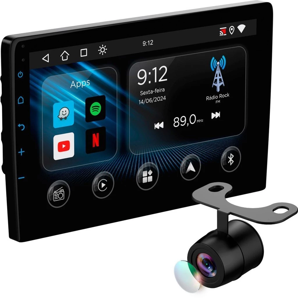 Multimídia 9 e 11 polegadas Android Auto Carplay App 2GB 32GB Câmera De Ré WKAD9